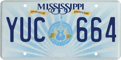 MS license plate YUC664