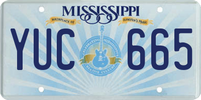 MS license plate YUC665