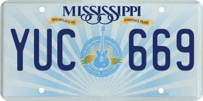 MS license plate YUC669