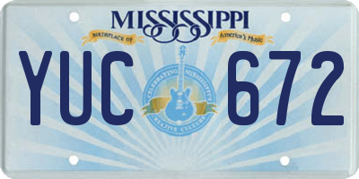 MS license plate YUC672