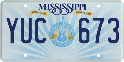 MS license plate YUC673