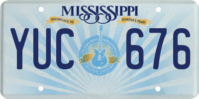MS license plate YUC676