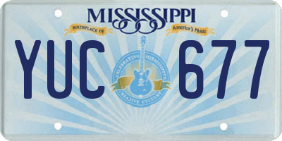 MS license plate YUC677