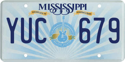 MS license plate YUC679