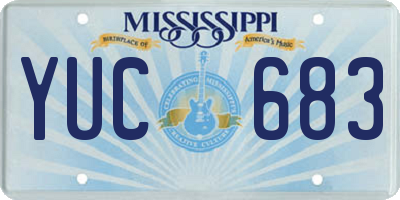 MS license plate YUC683
