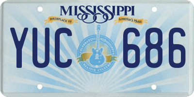 MS license plate YUC686