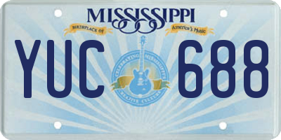 MS license plate YUC688