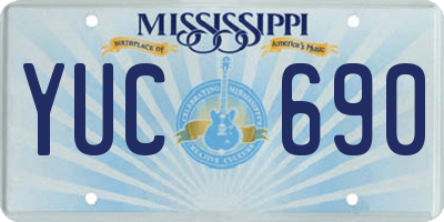 MS license plate YUC690