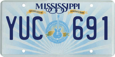 MS license plate YUC691