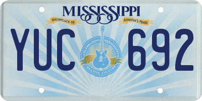 MS license plate YUC692