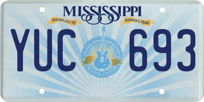 MS license plate YUC693