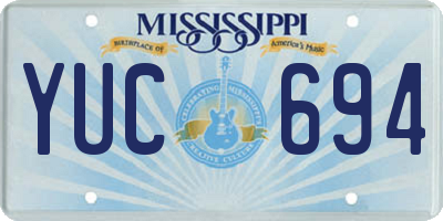 MS license plate YUC694