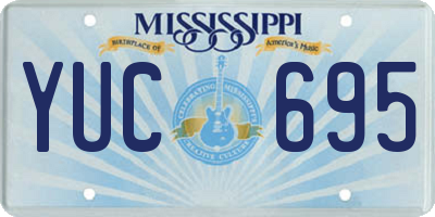 MS license plate YUC695