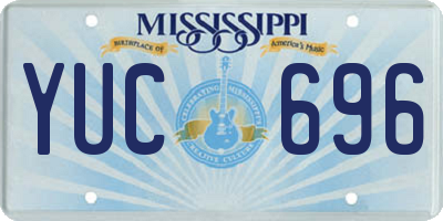 MS license plate YUC696