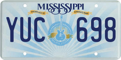 MS license plate YUC698