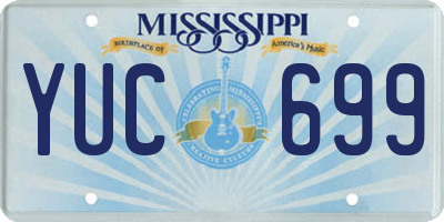 MS license plate YUC699