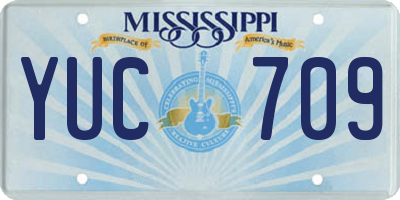 MS license plate YUC709