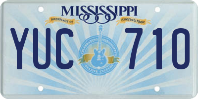 MS license plate YUC710