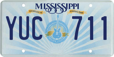 MS license plate YUC711