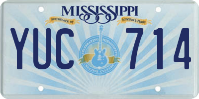 MS license plate YUC714