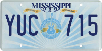 MS license plate YUC715