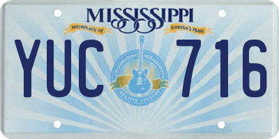 MS license plate YUC716