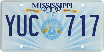 MS license plate YUC717