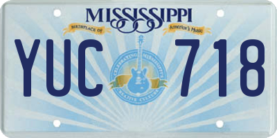 MS license plate YUC718