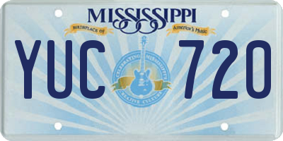 MS license plate YUC720
