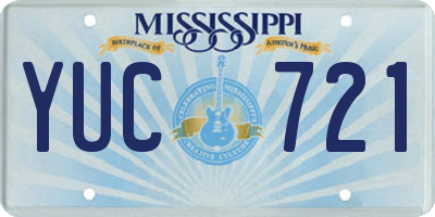 MS license plate YUC721