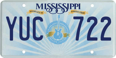 MS license plate YUC722