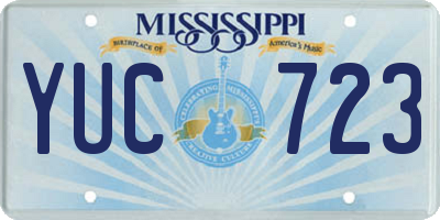MS license plate YUC723