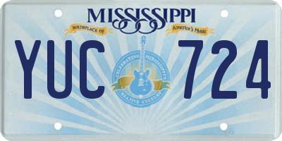 MS license plate YUC724