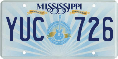 MS license plate YUC726