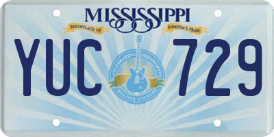 MS license plate YUC729