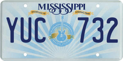 MS license plate YUC732