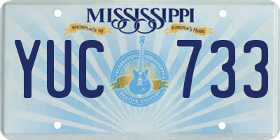 MS license plate YUC733