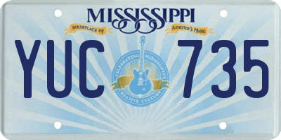 MS license plate YUC735