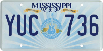 MS license plate YUC736