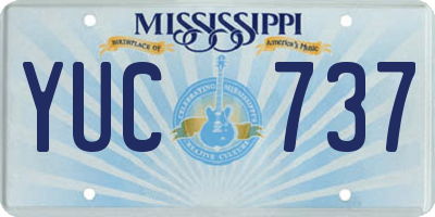 MS license plate YUC737