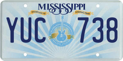 MS license plate YUC738