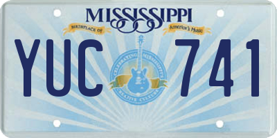 MS license plate YUC741