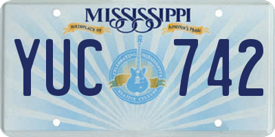 MS license plate YUC742