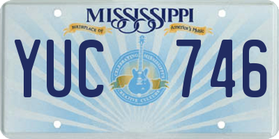 MS license plate YUC746
