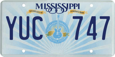 MS license plate YUC747