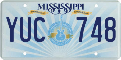MS license plate YUC748