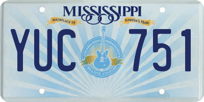 MS license plate YUC751