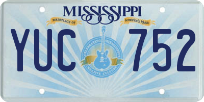 MS license plate YUC752