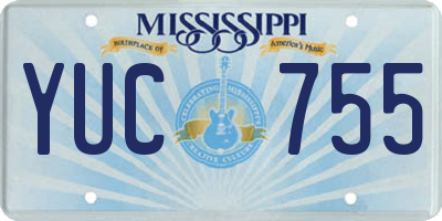 MS license plate YUC755