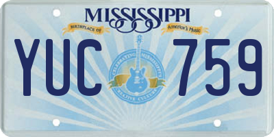 MS license plate YUC759
